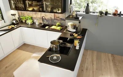 Kuhinja Nolte Küchen Glas Tec Plus - Weiß Hochglanz