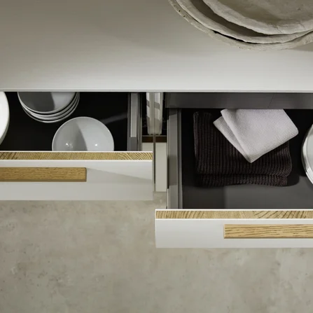 Kuhinja Nolte Küchen Flair - Weiß/Vulkaneiche