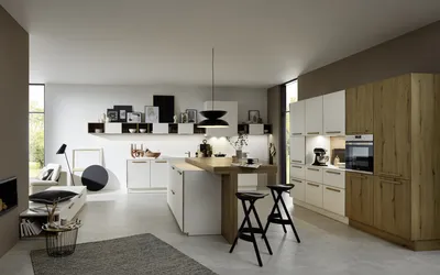 Kuhinja Nolte Küchen Flair - Weiß/Vulkaneiche