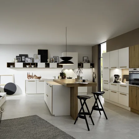 Kuhinja Nolte Küchen Flair - Weiß/Vulkaneiche