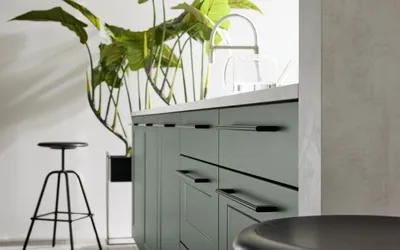 Kuhinja Nolte Küchen Frame Lack / Soft Lack - Black Green softmatt